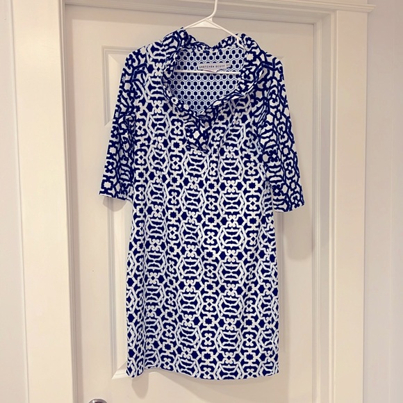 Gretchen Scott ruffle neck sheath dress. So versatile! - Picture 1 of 1